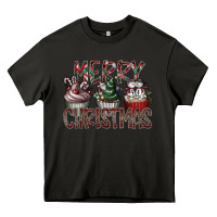 Asphalt Merry Christmas Heavy Core Tee - CowhideDigitalArt