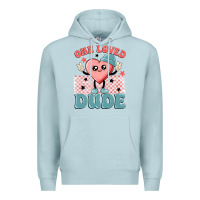 Blue Mist one loved dude Premium Hoodie - MaliasSmallBusiness