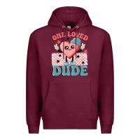 Burgundy one loved dude Premium Hoodie - MaliasSmallBusiness