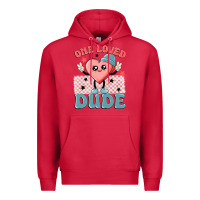 Cardinal one loved dude Premium Hoodie - MaliasSmallBusiness