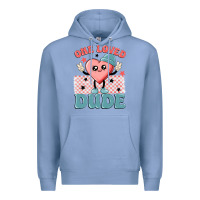Colony Blue one loved dude Premium Hoodie - MaliasSmallBusiness