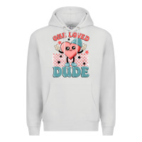 Dove Grey one loved dude Premium Hoodie - MaliasSmallBusiness