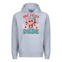 Heather Grey one loved dude Premium Hoodie - MaliasSmallBusiness