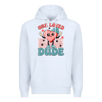 White one loved dude Premium Hoodie - MaliasSmallBusiness