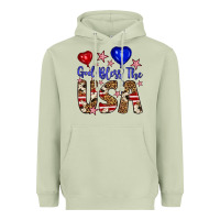 God Bless The Usa Heavyweight Hoodie | Teevron