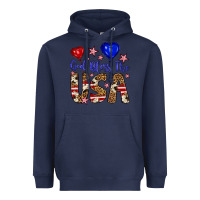 Navy god bless the usa Heavyweight Hoodie - Artiststas