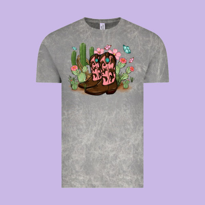 Vintage Tee cowboy boots with cactus