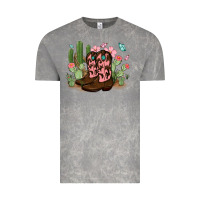 Cloud Rock cowboy boots with cactus Vintage Tee - MaliasSmallBusiness