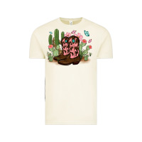 Vintage Arctic cowboy boots with cactus Vintage Tee - MaliasSmallBusiness