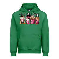 Emerald Scream Coffee Cups Urban Hoodie - MaliasSmallBusiness