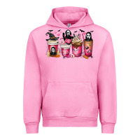 Fuchsia Pink Scream Coffee Cups Urban Hoodie - MaliasSmallBusiness