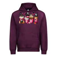 Mauve Wine Scream Coffee Cups Urban Hoodie - MaliasSmallBusiness