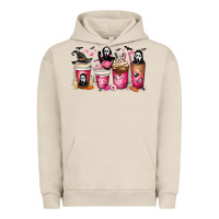 Pigment French Oak Scream Coffee Cups Urban Hoodie - MaliasSmallBusiness