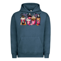 Pigment Midnight Navy Scream Coffee Cups Urban Hoodie - MaliasSmallBusiness