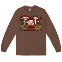 Chestnut merry christmas farm animals Long Sleeve Tee - RanaPortraitStore