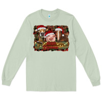 Matcha merry christmas farm animals Long Sleeve Tee - RanaPortraitStore