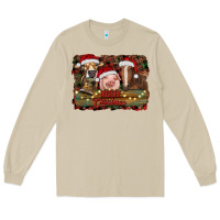 Mushroom merry christmas farm animals Long Sleeve Tee - RanaPortraitStore