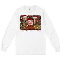 White merry christmas farm animals Long Sleeve Tee - RanaPortraitStore