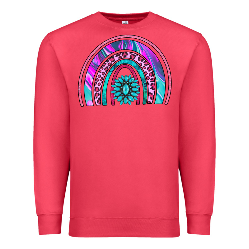 Rainbow And Gemstone Premium Sweatshirt by AdoDesignShop | Teevron