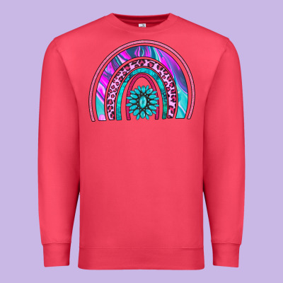 Rainbow And Gemstone Premium Sweatshirt Designed By Adodesignshop