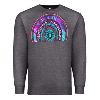 Charcoal Heather rainbow and gemstone Premium Sweatshirt - AdoDesignShop