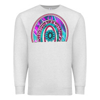 Oatmeal Heather rainbow and gemstone Premium Sweatshirt - AdoDesignShop