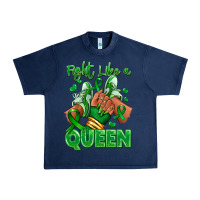 Navy green ribbon liver cancer afro girl sneakers Urban Heavy Tee - RanaPortraitStore