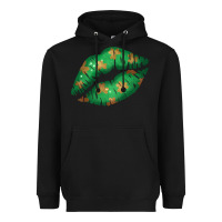 Black St. Patrick's Day Lip Heavyweight Hoodie - Jasminsmagicworld