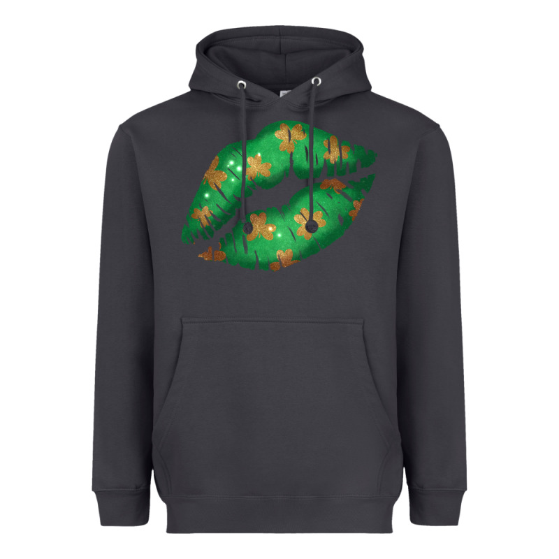 St. Patrick's Day Lip Heavyweight Hoodie by Jasminsmagicworld | Teevron