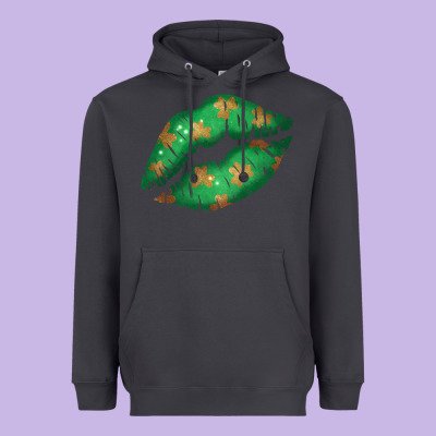 St. Patrick's Day Lip Heavyweight Hoodie Designed By Jasminsmagicworld