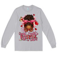 Moon Dust cupid's favorite postal worker afro messy bun Long Sleeve Tee - texasbilliewilder