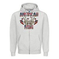 Dove Grey american mini Zipper Hoodie - CowhideDigitalArt