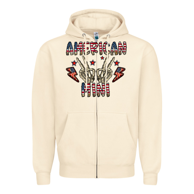 American Mini Zipper Hoodie by CowhideDigitalArt | Teevron
