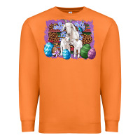 Carrot goat family eggs flowers leopard serape glitter Premium Sweatshirt - Artiststas