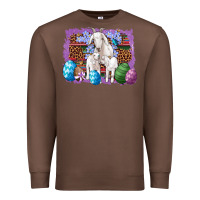 Chestnut goat family eggs flowers leopard serape glitter Premium Sweatshirt - Artiststas