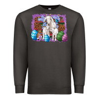 Smoke goat family eggs flowers leopard serape glitter Premium Sweatshirt - Artiststas