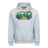 Heather Grey fall gnomes truck Urban Hoodie - MaliasSmallBusiness