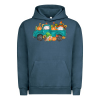 Pigment Midnight Navy fall gnomes truck Urban Hoodie - MaliasSmallBusiness