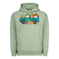 Pigment Oil Green fall gnomes truck Urban Hoodie - MaliasSmallBusiness