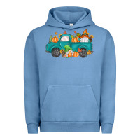 Pigment Pebble Blue fall gnomes truck Urban Hoodie - MaliasSmallBusiness