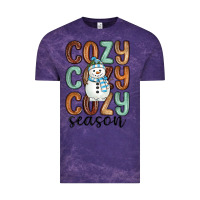 Cloud Purple cozy season snowman Vintage Tee - MaliasSmallBusiness