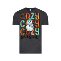 Vintage Black cozy season snowman Vintage Tee - MaliasSmallBusiness