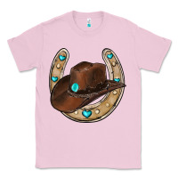 Bubblegum Pink horseshoe cowboy hat Classic Tee - RanaPortraitStore