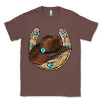 Chestnut horseshoe cowboy hat Classic Tee - RanaPortraitStore