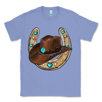 Colony Blue horseshoe cowboy hat Classic Tee - RanaPortraitStore