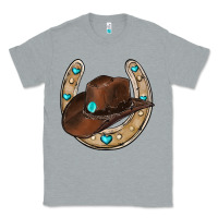 Heather Grey horseshoe cowboy hat Classic Tee - RanaPortraitStore