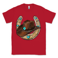 Red horseshoe cowboy hat Classic Tee - RanaPortraitStore
