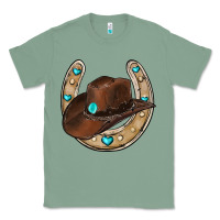 Sage horseshoe cowboy hat Classic Tee - RanaPortraitStore