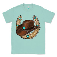 Seafoam horseshoe cowboy hat Classic Tee - RanaPortraitStore