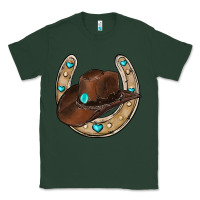 Sports Green horseshoe cowboy hat Classic Tee - RanaPortraitStore